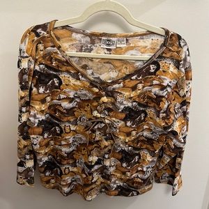 🐴 Vintage Rod’s Beaded Horse Shirt with Leather Lacing